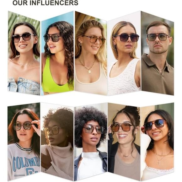 Aviator sunglasses for women men retro square vintage UV400 sun glasses trendy - Picture 2 of 7